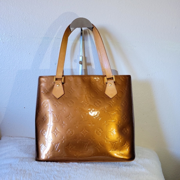 Louis Vuitton Bronze Leather Monogram Vernis Houston Tote Bag - Picture 4 of 15